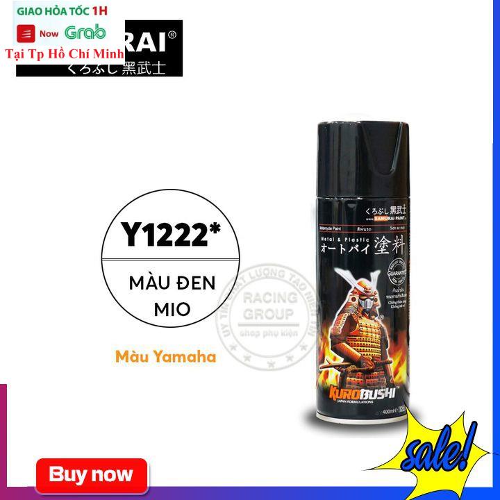 Sơn Xịt Xe Máy Samurai Màu Đen Mio Y1222 Sơn Chính Hãng