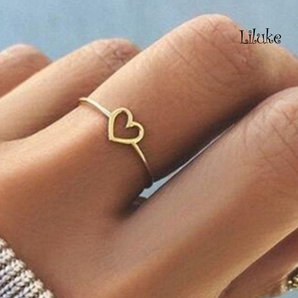 Nhẫn Hợp Kim Mạ Bạc Trang Trí Trái Tim Khắc Chữ Best Friend Thời Trang Cho Nữ
