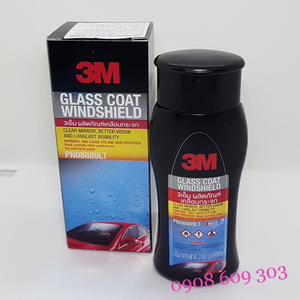 Dung Dịch Chống Bám Nước Cho Kính Xe Ô Tô 3M-GLASS COAT WINDSHIELD 200ml