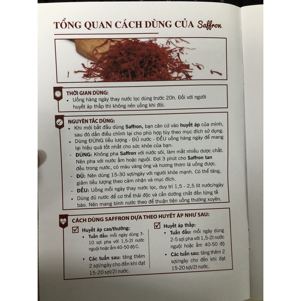 Cẩm nang hướng dẫn sử dụng saffron Tây Á