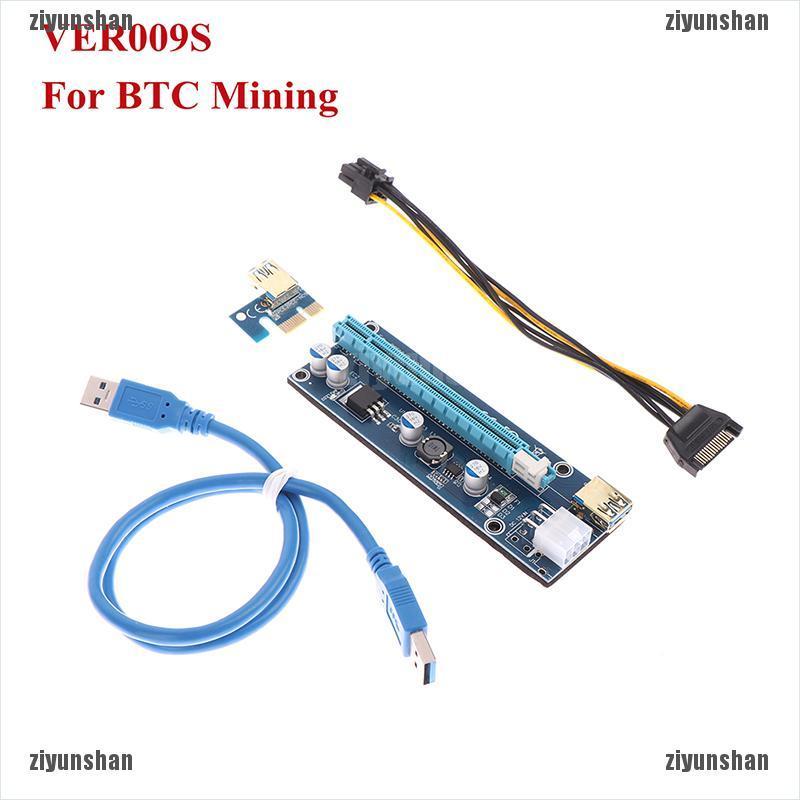 Card Mở Rộng Ver009S Usb 3.0 Pci-E Riser Express 1x Sang 16x Cho Btc Mini
