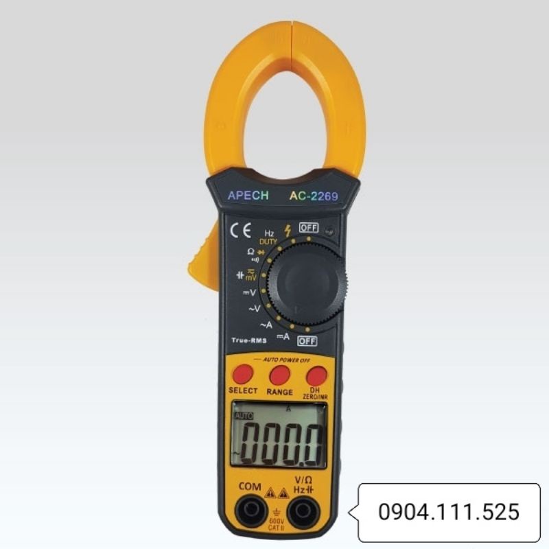 Ampe kìm đo dòng AC DC APECH AC-2269 600A thumbnail