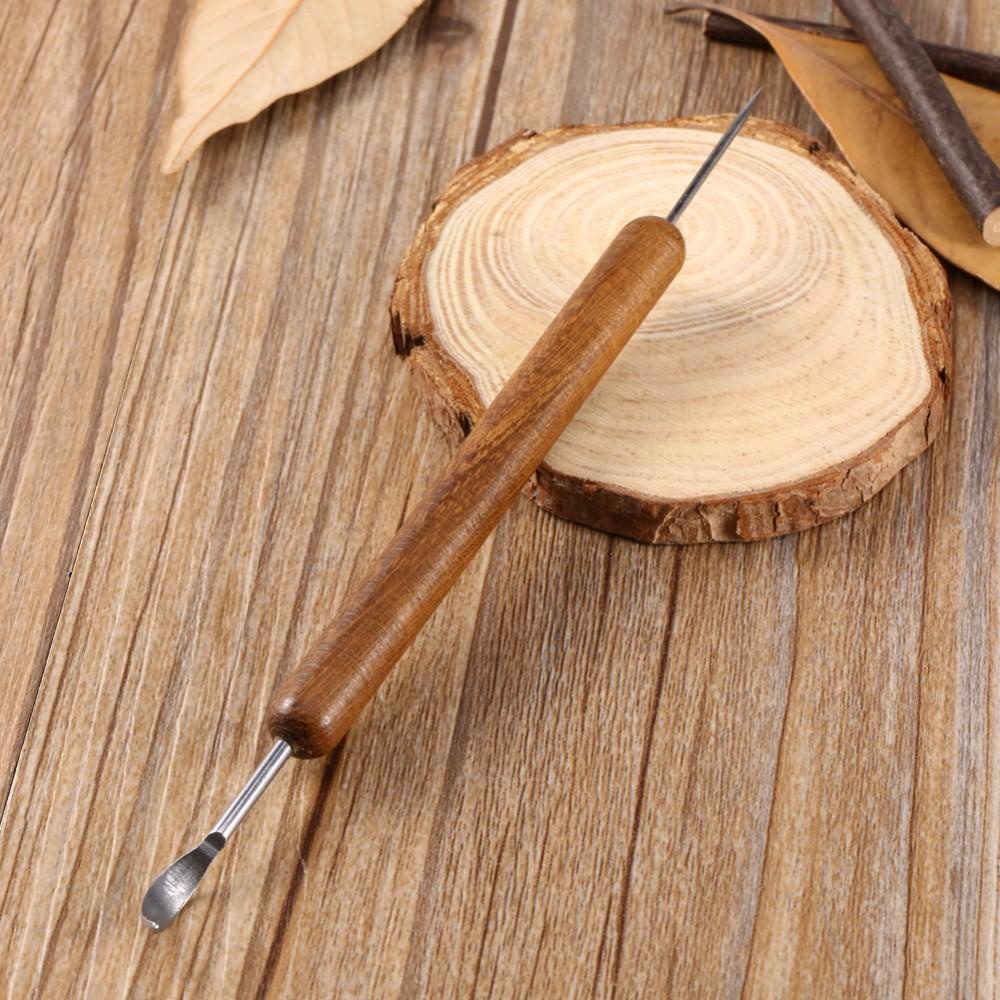 Set 6 Dụng Cụ Điêu Khắc Đất Sét Với Tay Cầm Bằng Gỗ Độ Chính Xác Cao