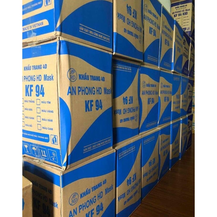 Combo 10 Set Khẩu trang 4 lớp kháng khuẩn KF94 An Tâm 4D Mask mẫu mới hàng xuất đẹp và thời trang. | BigBuy360 - bigbuy360.vn