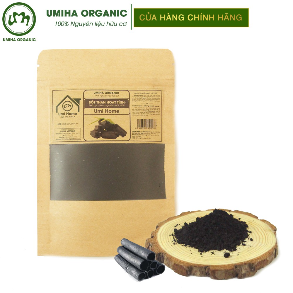 Bột Than Tre Hoạt Tính trắng răng hữu cơ UMIHA nguyên chất túi Zip 35g | BigBuy360 - bigbuy360.vn