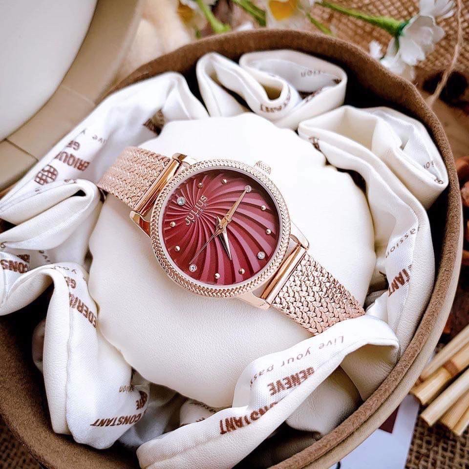 Đồng hồ nữ JULIUS JA-1219 dây thép | Julius Official