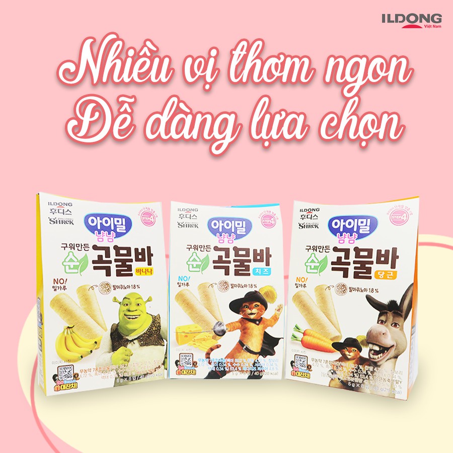 Bánh Quế Ngũ Cốc Xốp Mềm ILDONG Hàn Quốc cho bé từ 1 tuổi