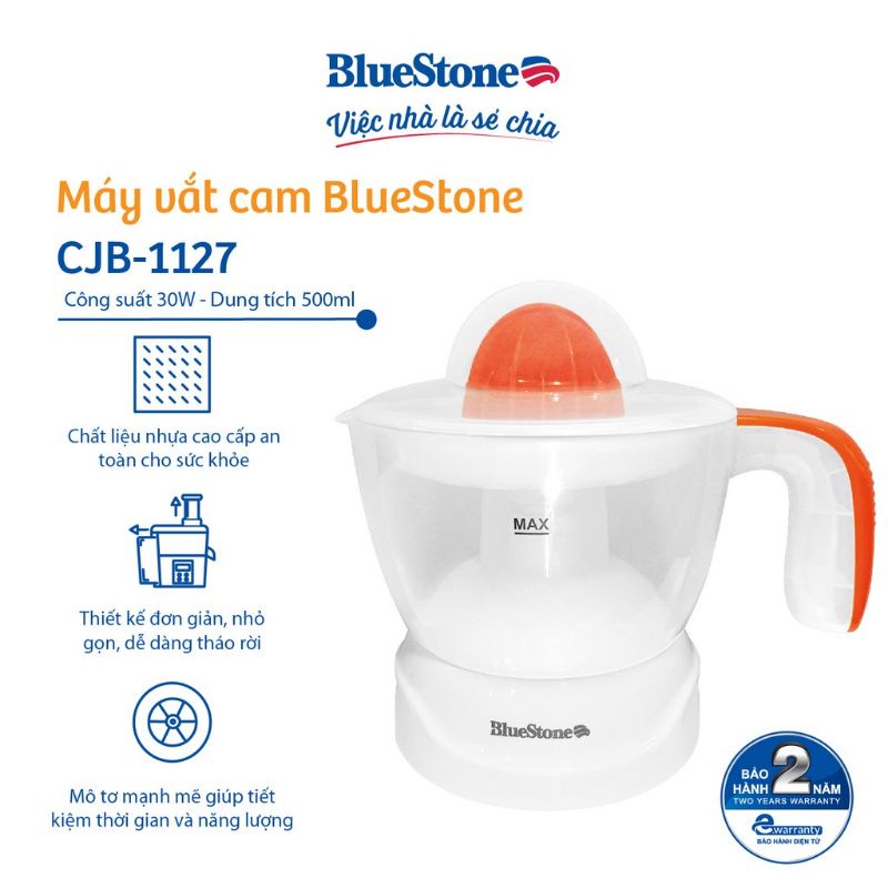 MÁY VẮT CAM BLUESTONE CJB - 1127 (  Dung tích : 700ml )