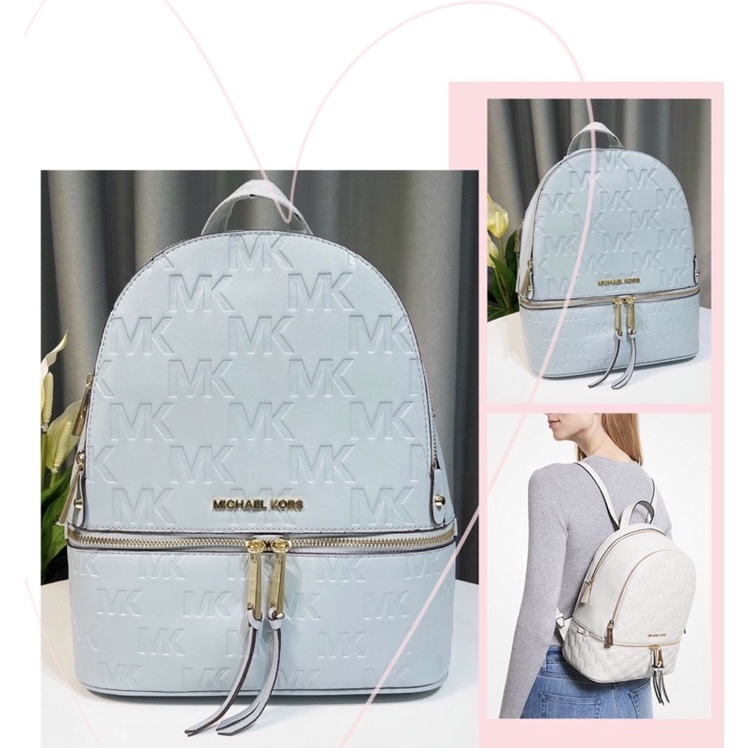 MK Rhea backpack-[BALO DA THẬT]-xanh blue sang trọng