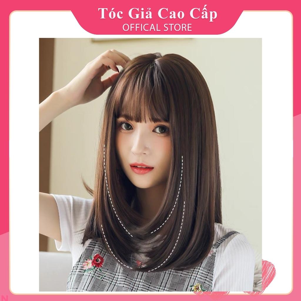 Tóc giả nguyên đầu cúp - tơ cao cấp - mã c6104