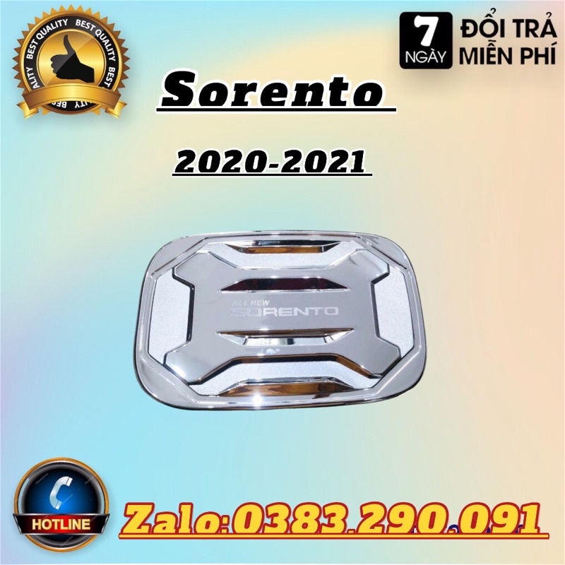 Ốp Nắp Bình Xăng Kia Sorento 2020-2021 mạ crom cao cấp