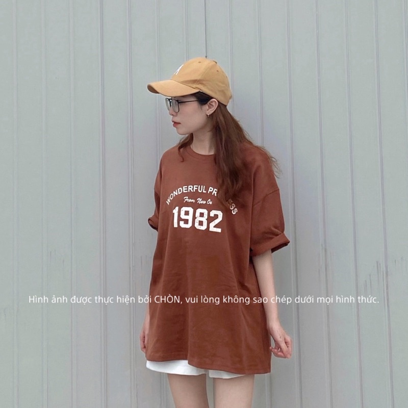 Áo thun 3158 MÀU NÂU hàng loại 1 chất dày dặn Cotton Unisex CHÒN CLOTHING