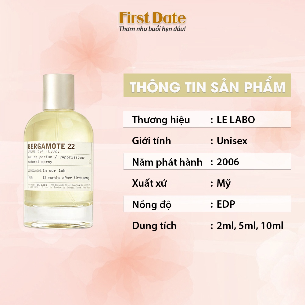 Nước hoa Labo Another 13, Bergamote 22, The Noir 29, Rose 31, Santal 33, Vetiver 46 First Date