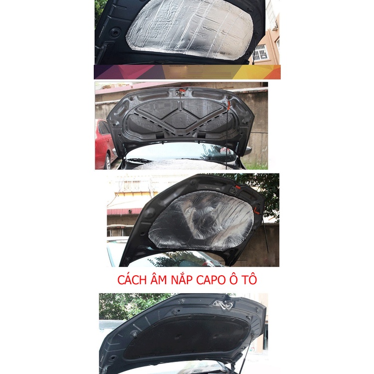 Cuộn 10 mét tấm chống ồn cách âm cách nhiệt ô tô 3 lớp có keo dán sẵn tiện lợi