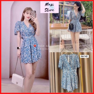 Váy hoa nhí bánh bèo , đầm babydoll cổ v ❤️