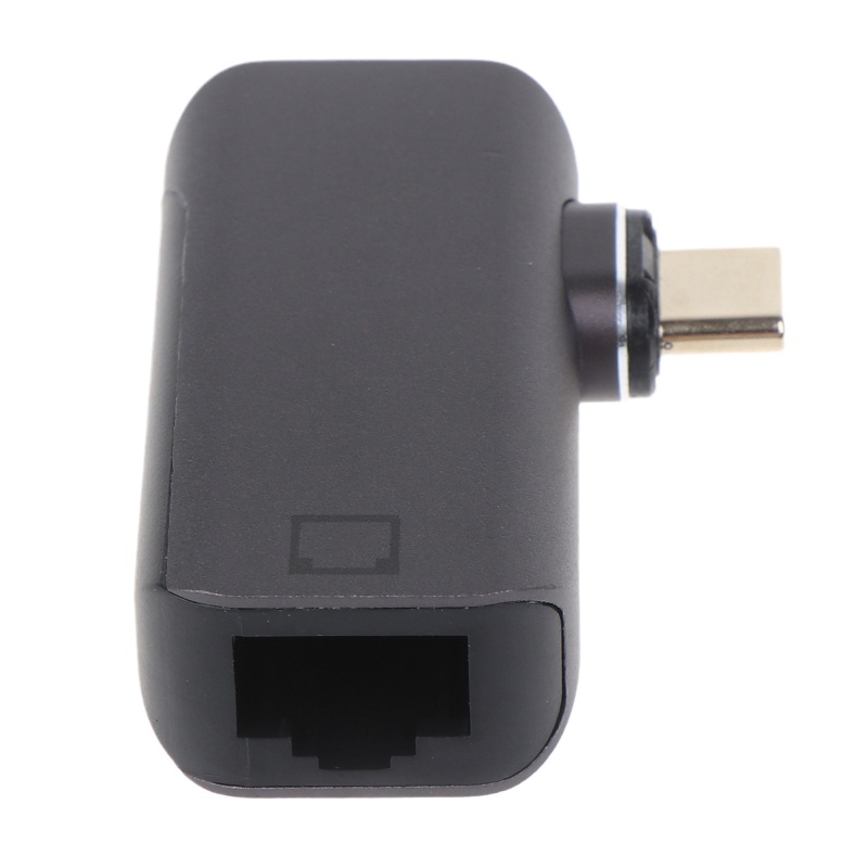 Đầu Chuyển Đổi Từ Tính USB-C Type C Sang Ethernet LAN RJ45 90 Độ Chuyên Dụng