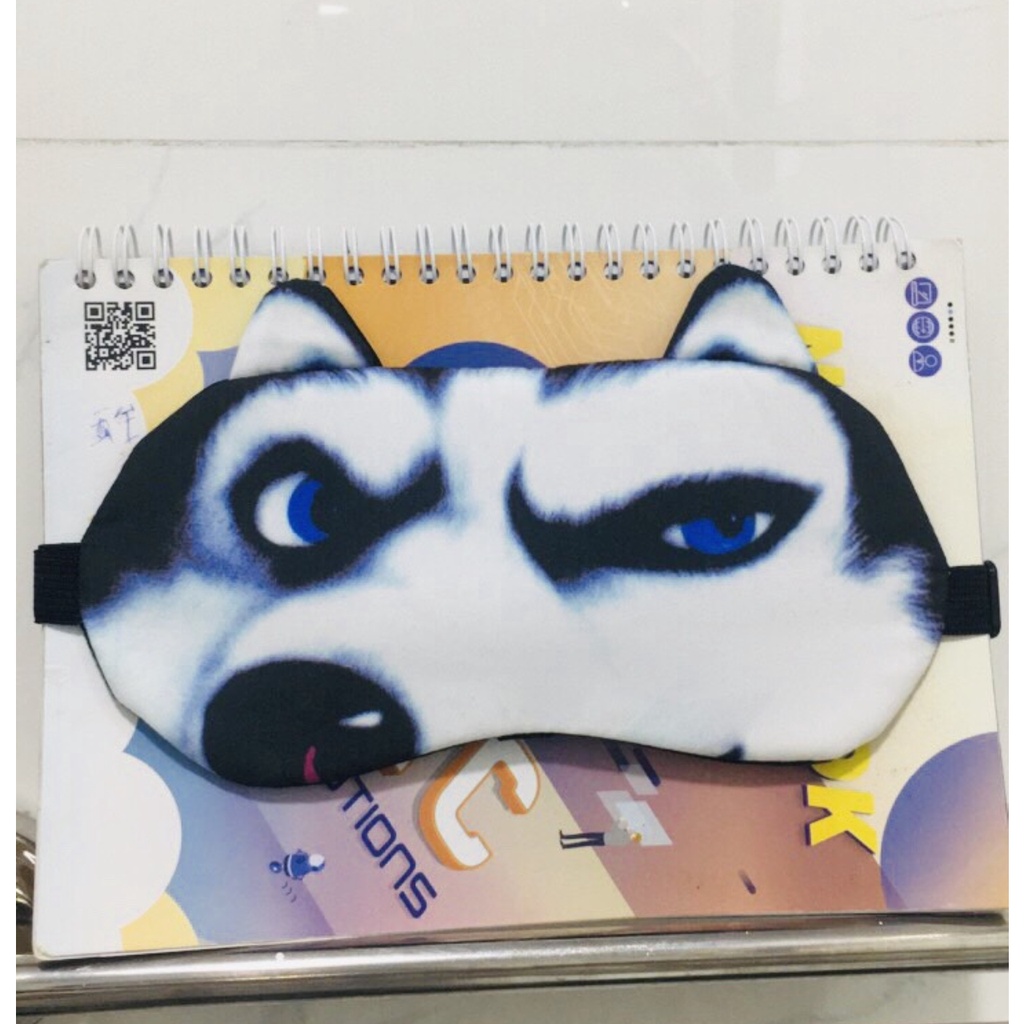 Bịt mắt ngủ massage thư giãn mắt, giảm thâm quầng vải Cotton không xù ngộ nghĩnh dễ thương MUNTECH BM01