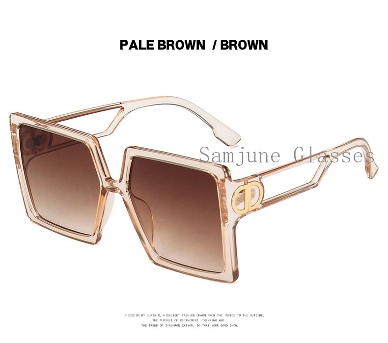 Kính mát gọng vuông phong cách Âu Mỹ retro thời trang Samjune