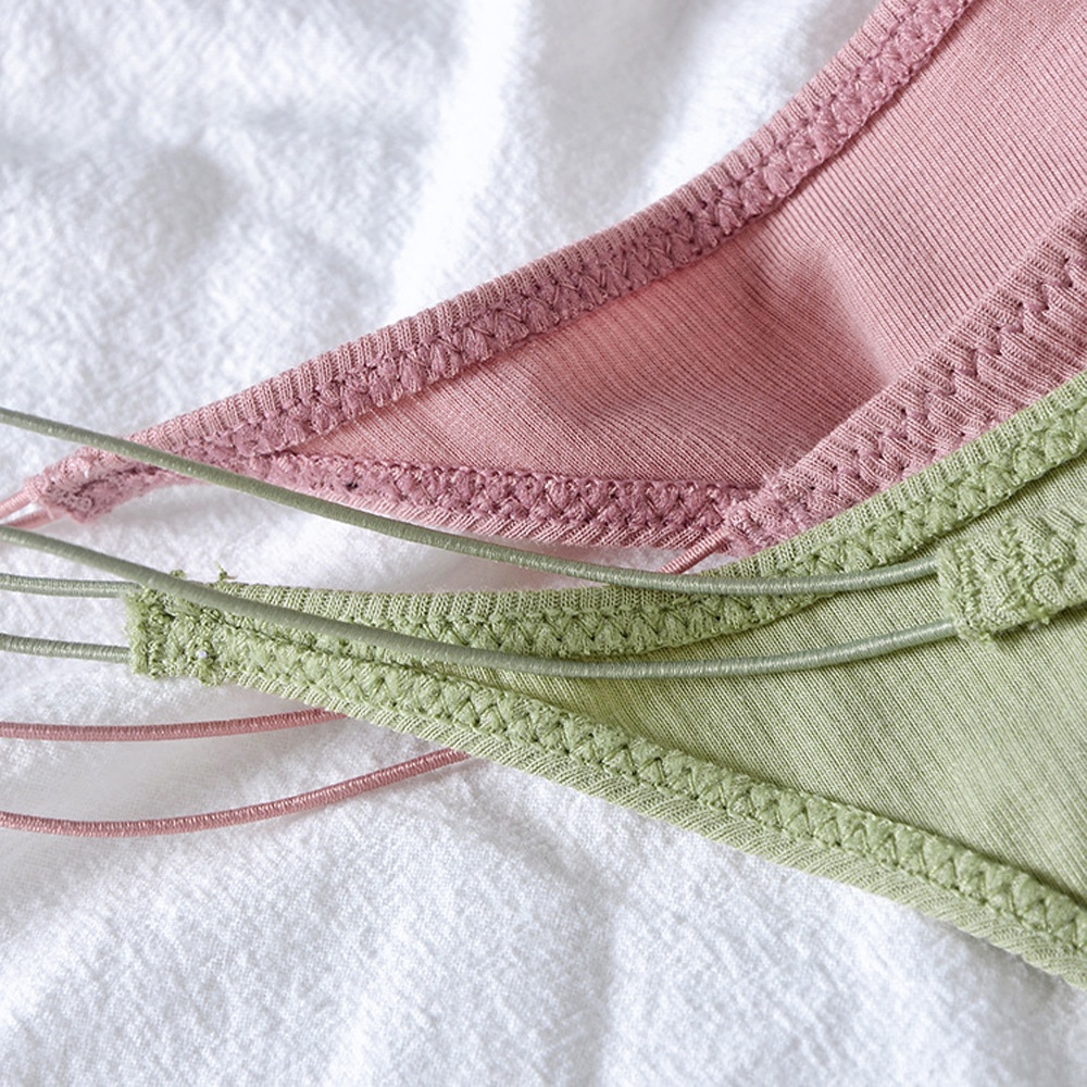 Quần lót cotton mỏng lưng thấp dây chữ T nhiều màu sắc gợi cảm cho nữ
