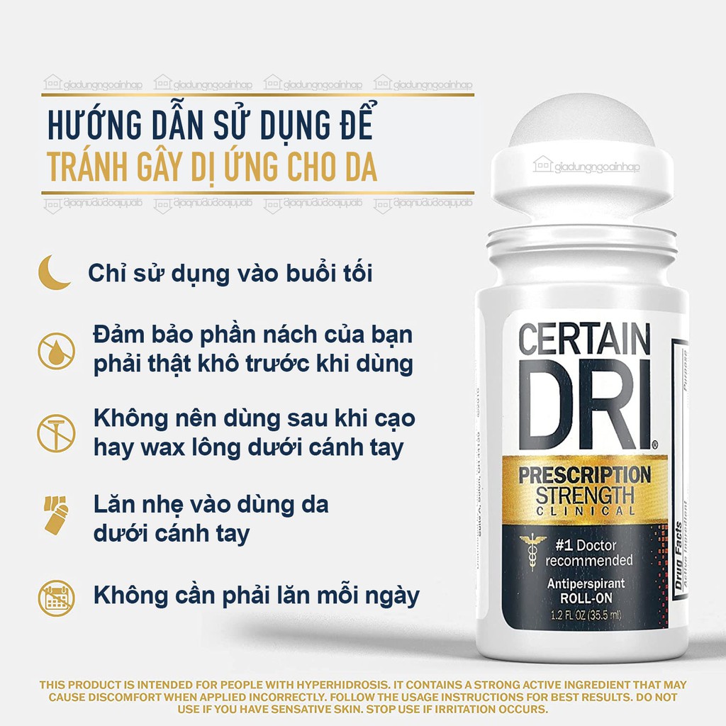 Lăn khử mùi Certain Dri Prescription Strength