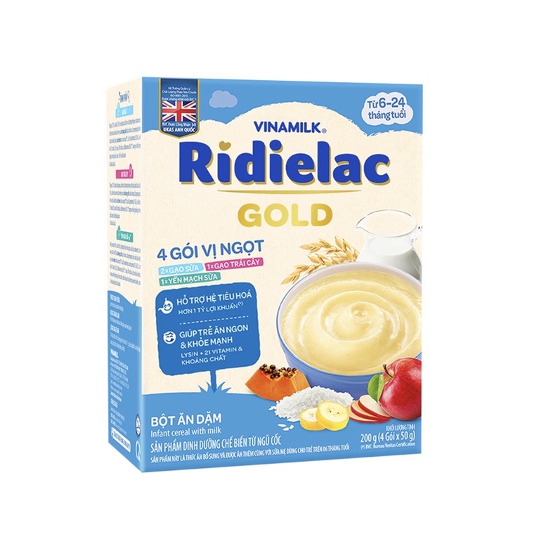 Bột Ăn Dặm RiDielac Vị Ngọt 4 gói - 200gr