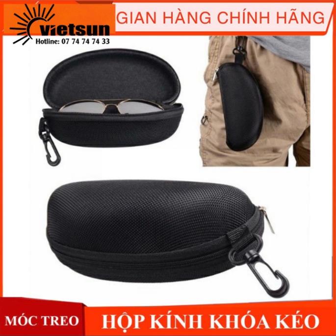 Hộp đựng mắt kính khóa kéo có móc treo, đựng kính mát, kiếng cận - 𝑽𝒊𝒆𝒕𝒔𝒖𝒏