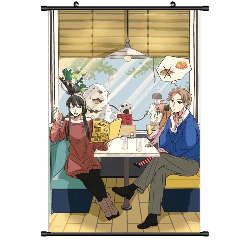flowersqueen Poster Treo Tường Trang Trí In Hình Spy x Family Loid Forger Yor Briar Anya Forger Bond|