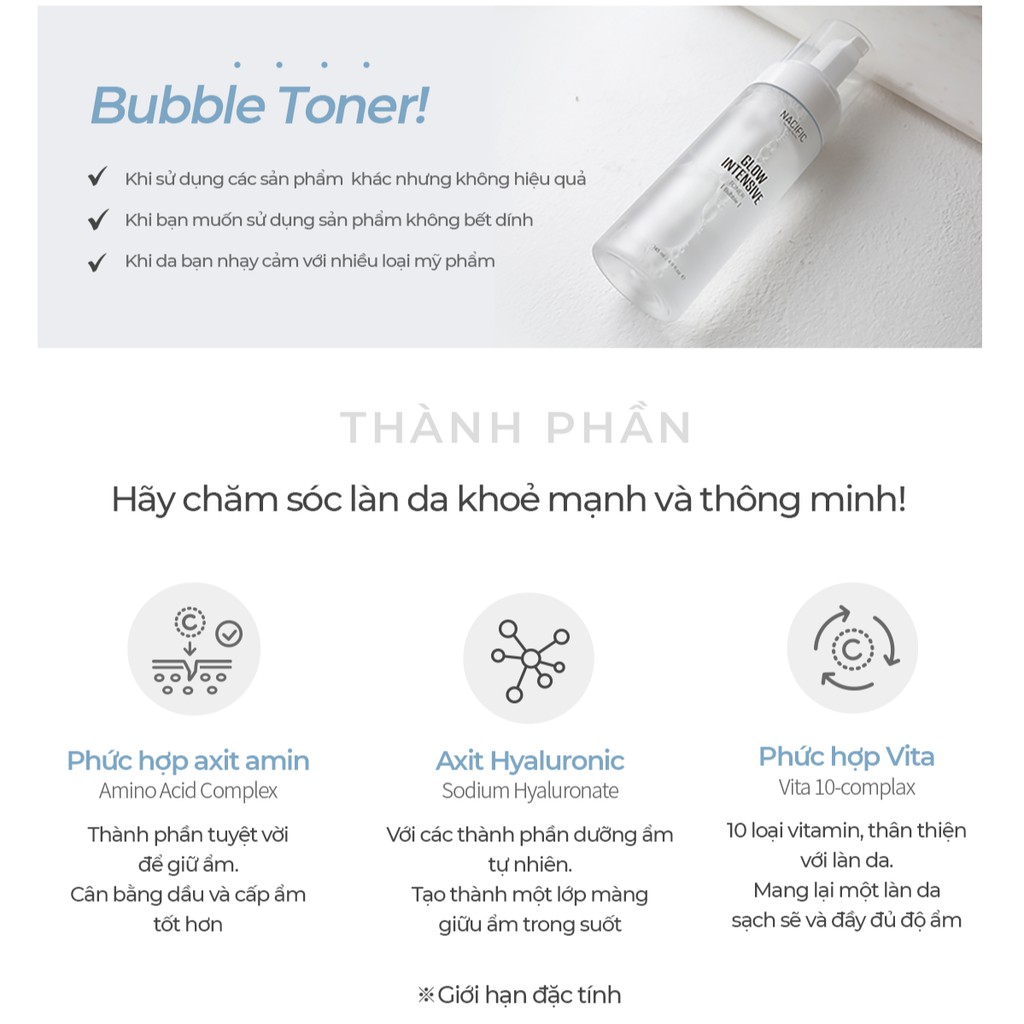 [GIÁ CỰC HOT] Toner bong bóng NACIFIC Glow Intensive Bubble Toner 145ml | BigBuy360 - bigbuy360.vn