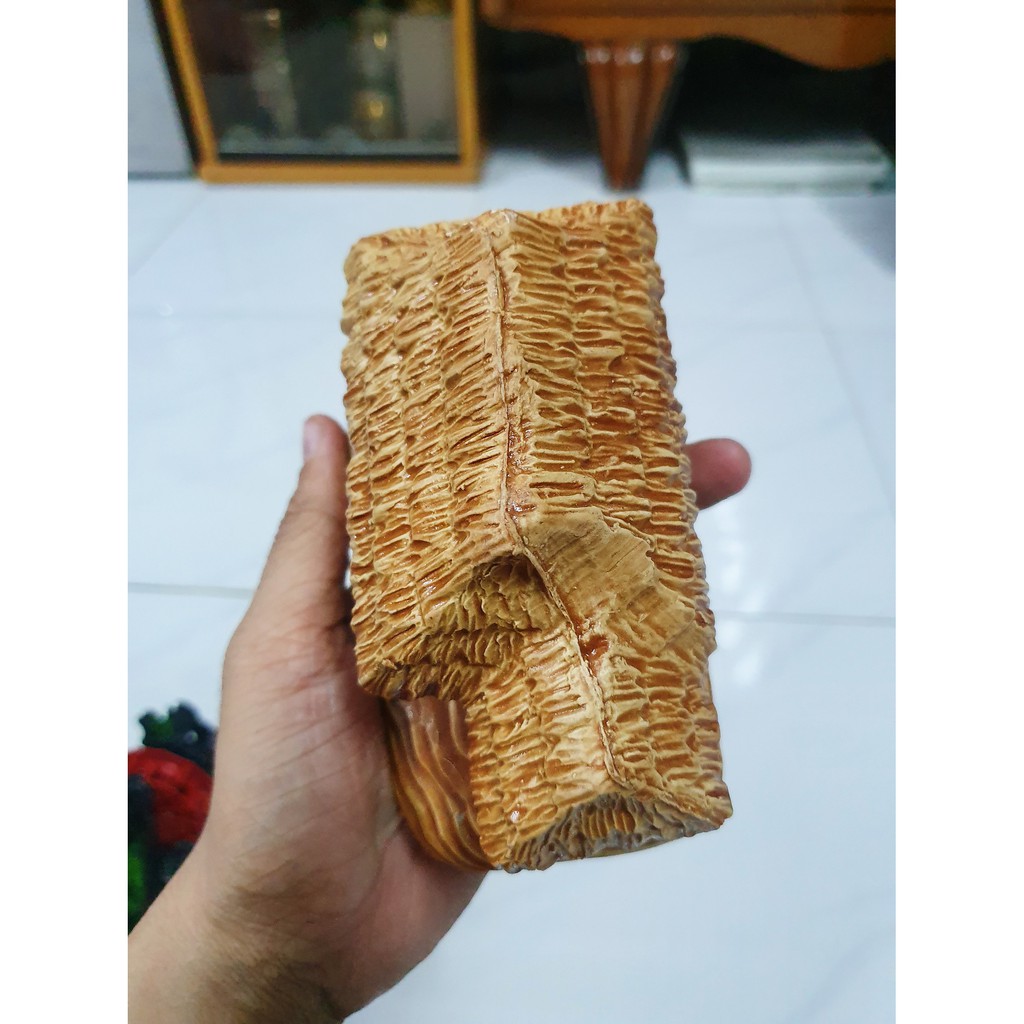 NHÀ LÁ TRANG TRÍ HỒ CÁ NON BỘ 13x7x7cm