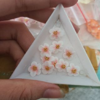 Hoa bột gắn móng tay