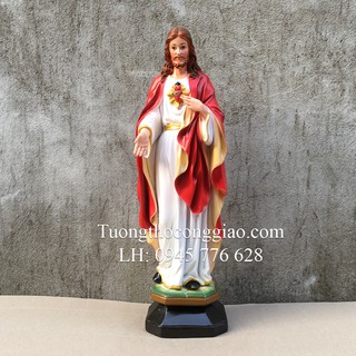 Tượng Chúa Trái Tim (Thánh Tâm Chúa Giê-su) 50cm composite