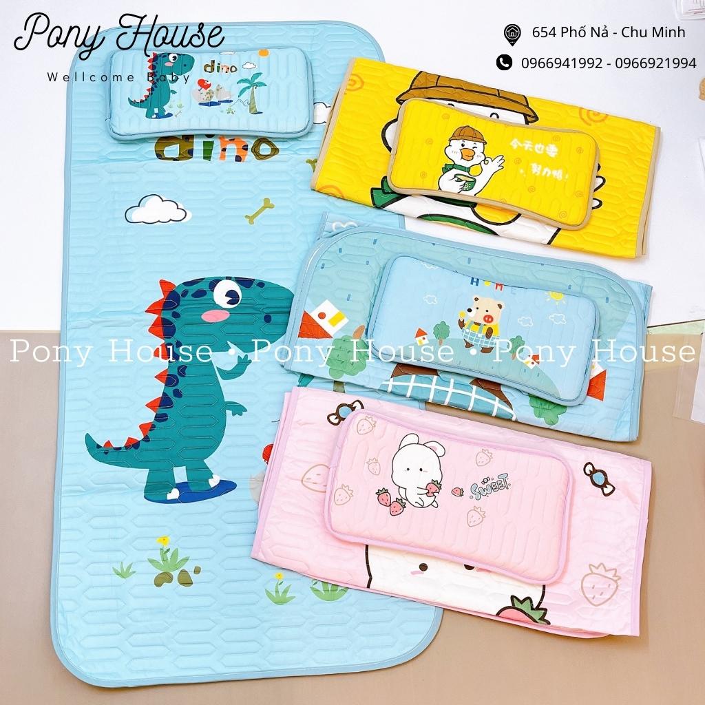 Chiếu Điều Hòa Cao Su Non Tặng Kèm Gối Cho Bé, Chiếu Cao Su Non 5D Thoáng Mát Cho Bé Từ Sơ Sinh