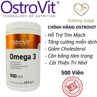 Ostrovit omega 3 bổ sung dầu cá tăng cường trí nhớ bảo vệ tim mạch 500 viên