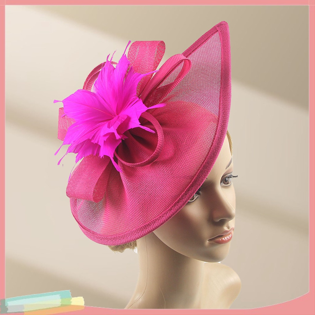 Lk-kẹp Tóc Dạng Lưới Hình Hoa / Lông Vũ Đa Năng Cổ Điển Cho Tiệc Cocktail