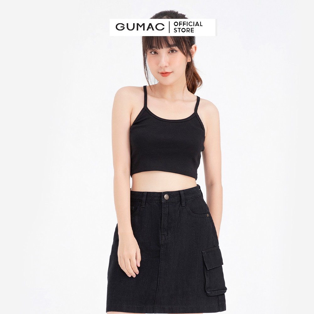 [Mã WABRGB11 giảm 10% đơn từ 250k] Áo croptop 2 dây GUMAC ATB636 | BigBuy360 - bigbuy360.vn