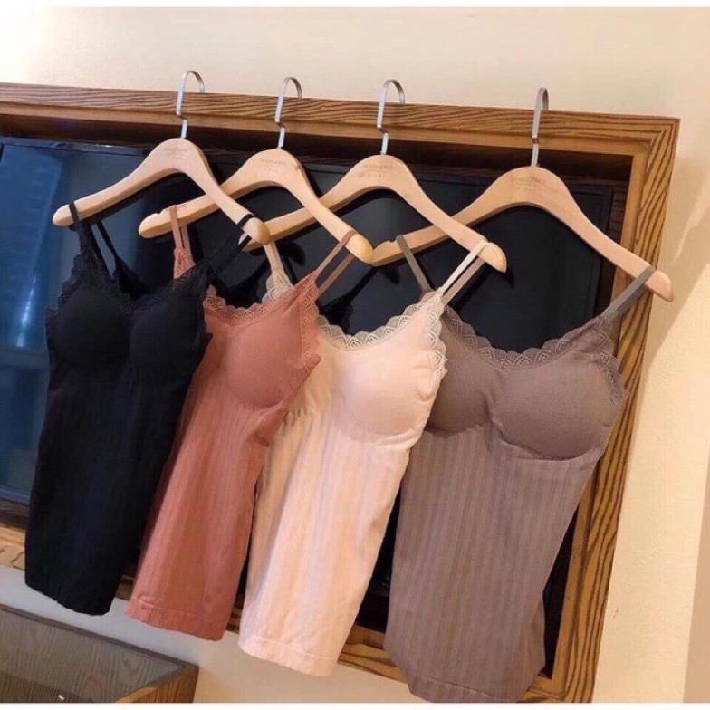 Áo Bra Dáng Dài Len Tăm Phối Viền Ren Siêu Hot - LADY