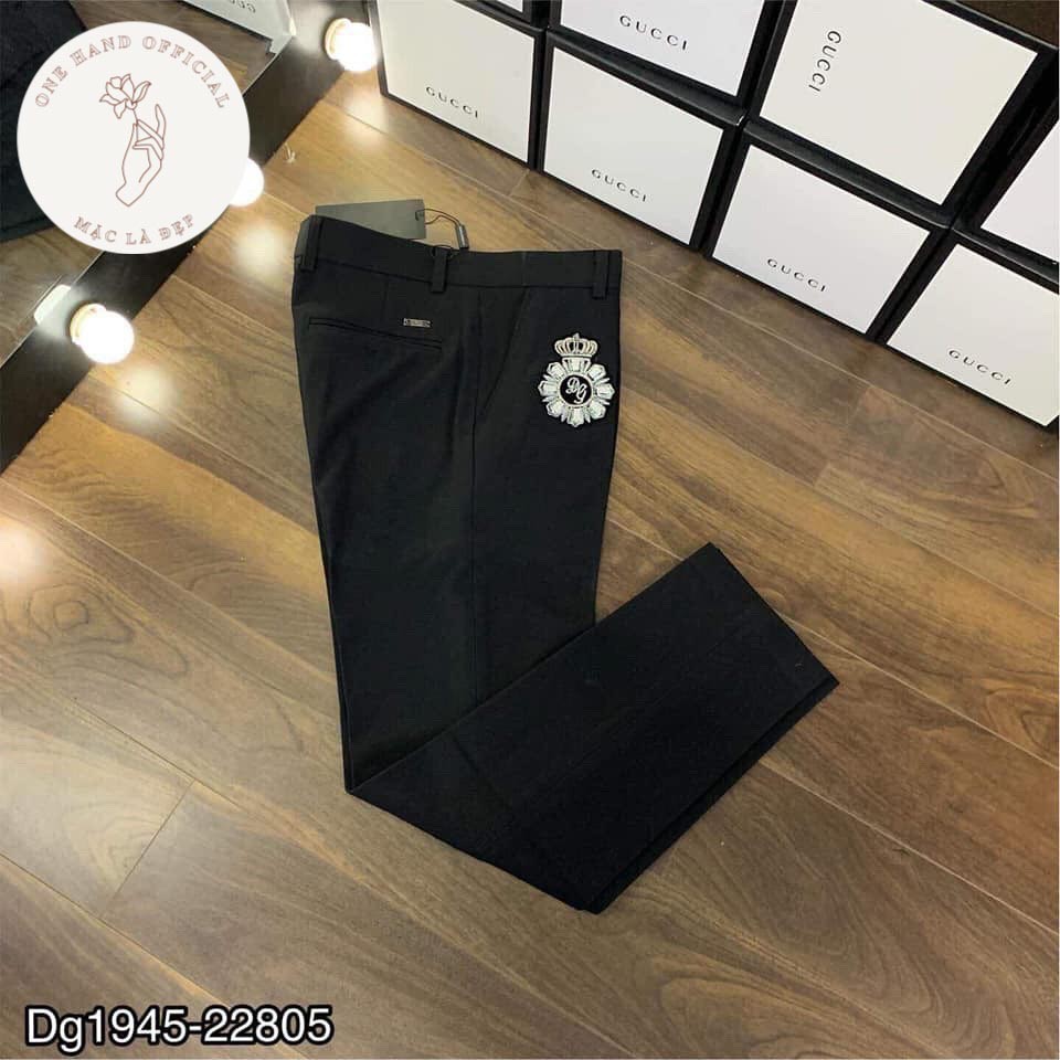 Quần Âu 1𝖍𝖆𝖓𝖉 Quần Tây Nam Đen Thêu Họa Tiết Logo DG Dáng Ôm Ống Bó Hàn Quốc - Mặc Là Đẹp - Mã DG01
