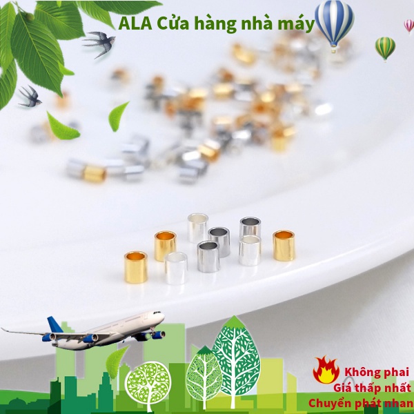 💖Đồ trang sức DIY💖Kẹp Cố Định Ống Định Vị Màu Vàng Bạch Kim Mạ Vàng 18K DIY[Hạt tròn / Hạt cách ly/Vòng tay / Vòng cổ / Hoa tai]
