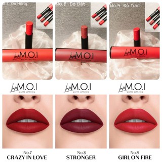 [ 100% chính hãng] SON THỎI LOVE M.O.I HỒ NGỌC HÀ TÔNG ĐỎ (đỏ hồng, đỏ đất, đỏ cam)