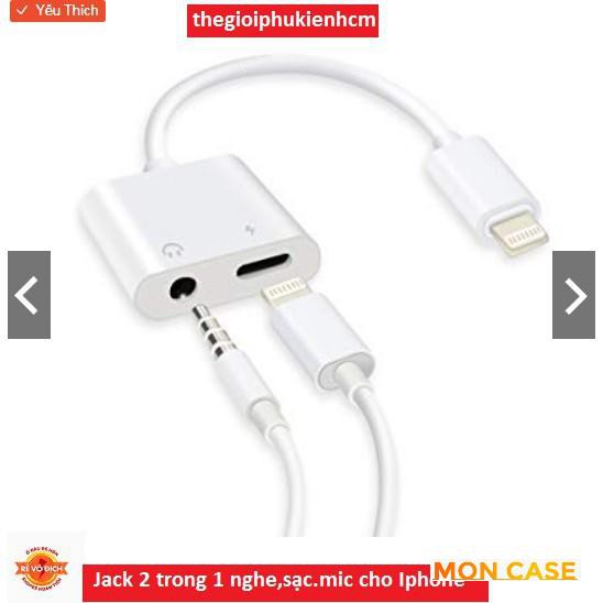 Jack Chuyển Đổi Lighting 2 Trong 1 Tai Nghe Và Sạc Cho Iphone sử dụng blutooth