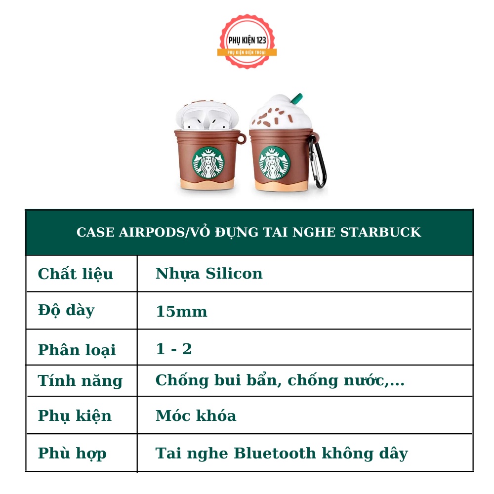 Vỏ đựng tai nghe/Airpods Starbuck