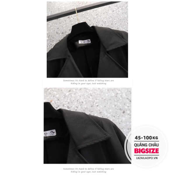 BIGSIZE Nữ (45-100kg) Áo Khoác Dáng Dài mỏng Phong Cách Anh Quốc Thời Trang Mùa Thu Cho Nữ | BigBuy360 - bigbuy360.vn