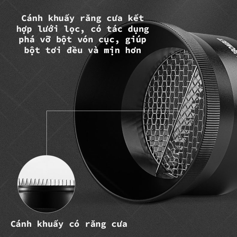 Dụng Cụ Đong Hứng Kết Hợp Sàng, Làm Tơi Bột Cà Phê MHW-3Bomber
