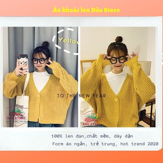 Áo khoác cardigan len đan dáng ngắn hot hit [ Ảnh Thật ] [ Quảng Châu ]
