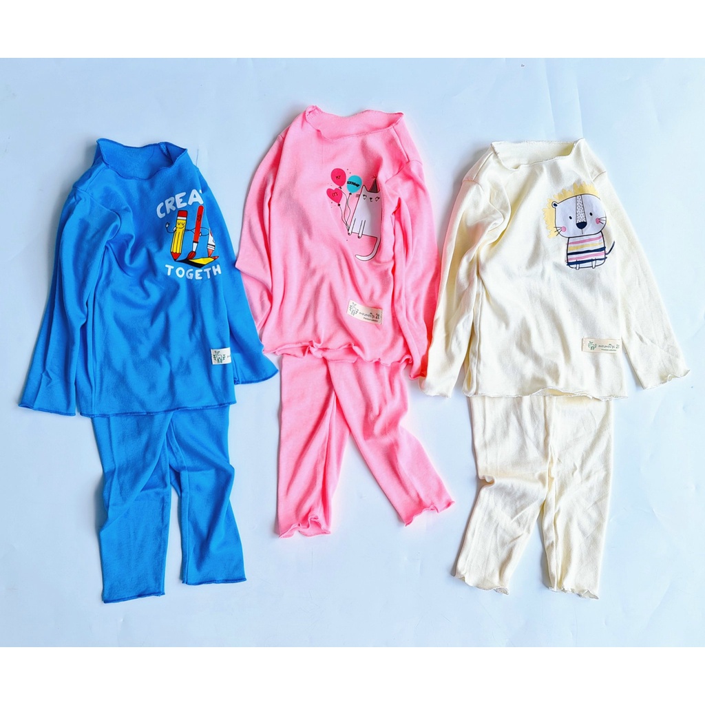 Đồ bộ bé gái dài tay xuất Hàn Moimolpi uốn viền siêu xinh Dragon Kids