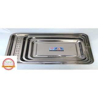 Khay inox sâu 2cm đựng thực phẩm