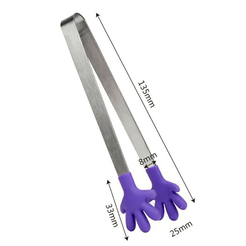 Kẹp Gắp Thức ăn Silicon Và Thép Không Gỉ- Gắp Thức ăn Dặm