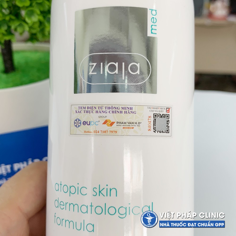 Nhũ Tương Mượt Da Toàn Thân 1% Urê - Ziaja Med Atopic Skin Dermatological Formula Body Lotion Nourishing