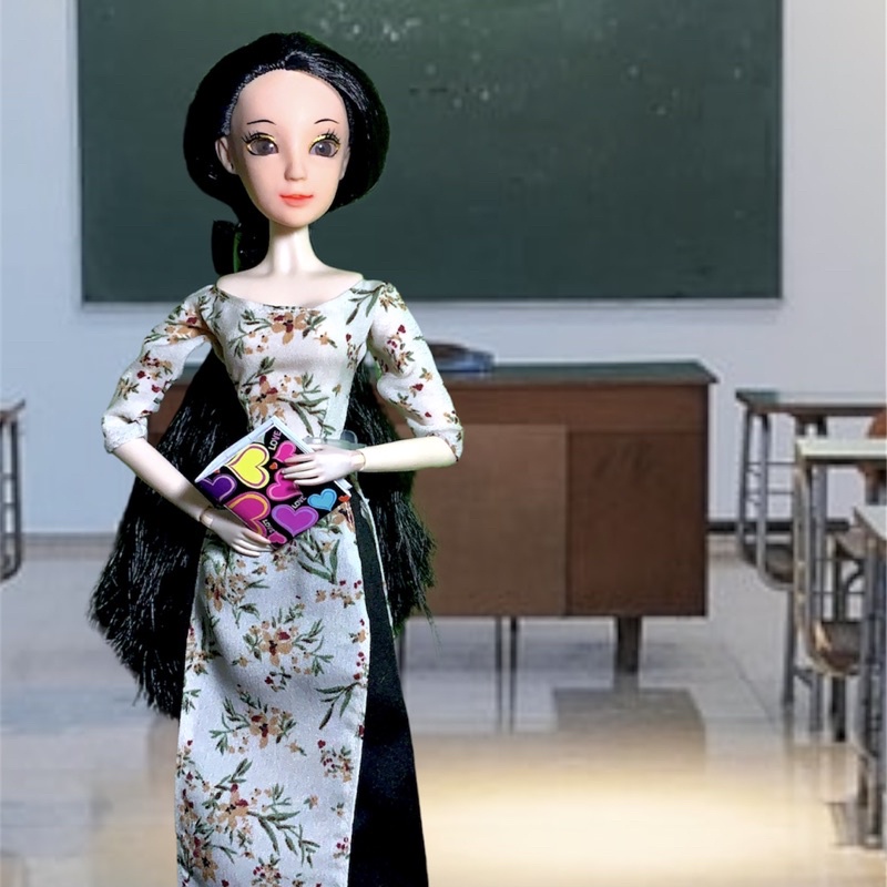 áo dài búp bê khớp 1/6