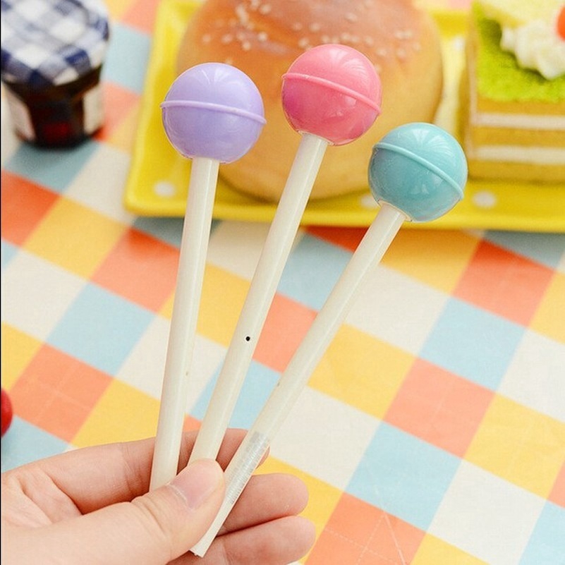 1 Cây Bút Bi Hình Kẹo Mút Nhiều Màu Dễ Thương